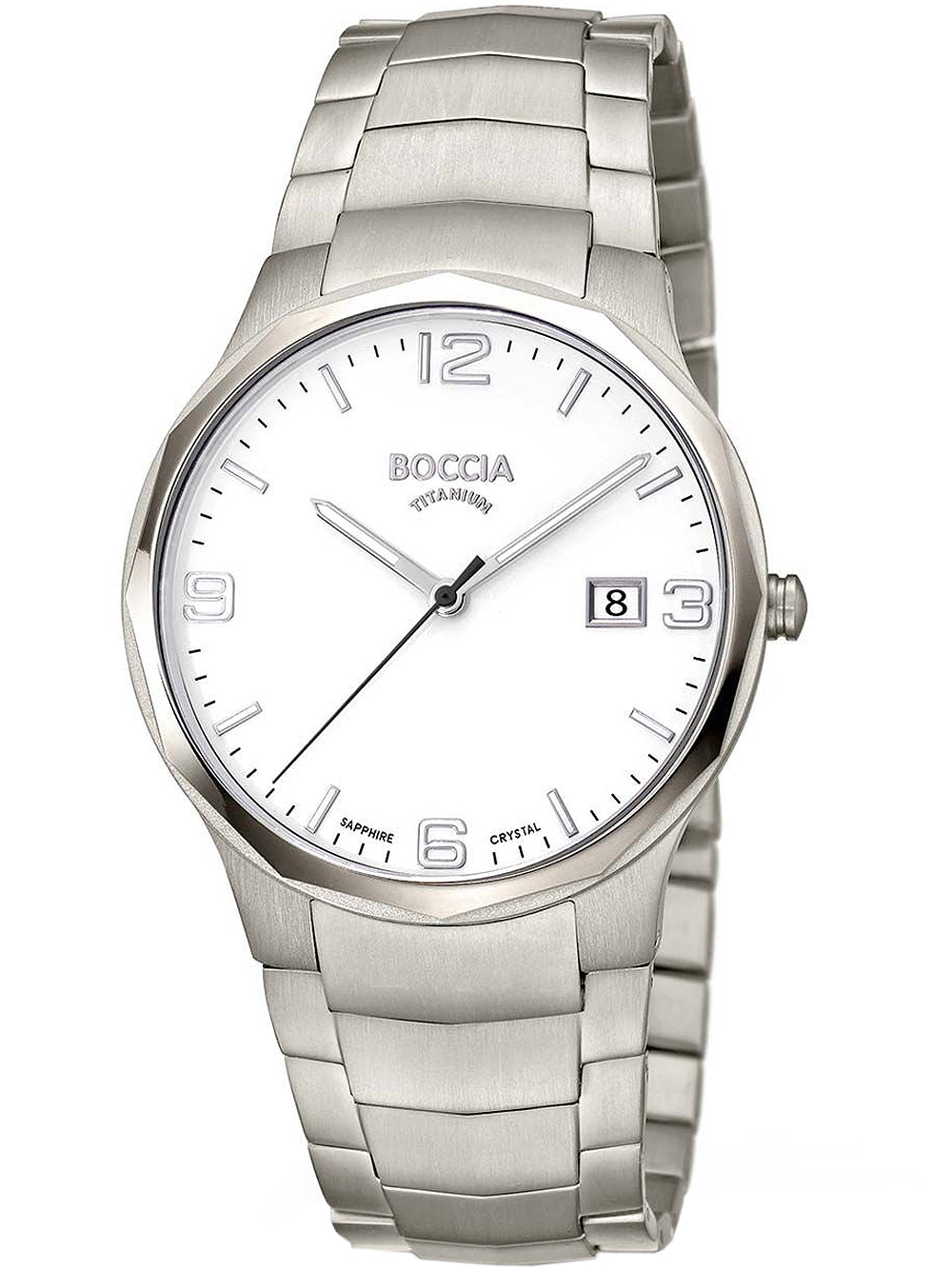 Boccia 3656-01 vyriškas laikrodis Titanium 39mm 5ATM