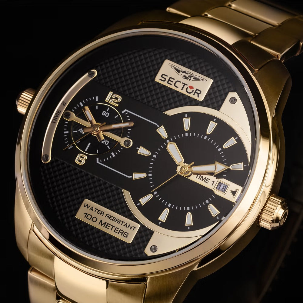 Sector R3253102026 Over-Size vyriškas laikrodis Dual-Time 48mm 10ATM