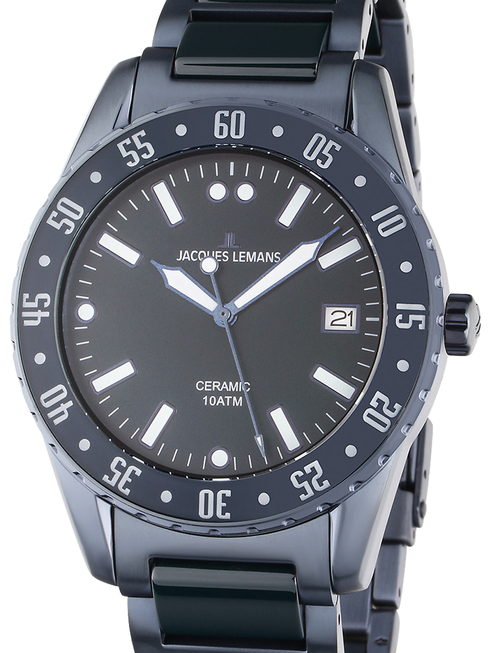 Jacques Lemans 42-10E Liverpool Ceramic vyriškas laikrodis 42mm 10ATM