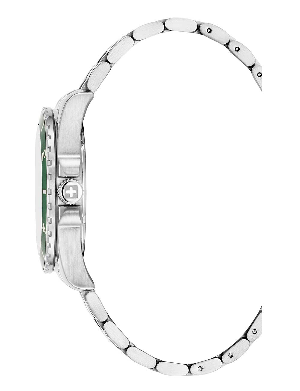 Swiss Alpine Military 7034.1134 vyriškas laikrodis Sierra silver green 42mm 10ATM