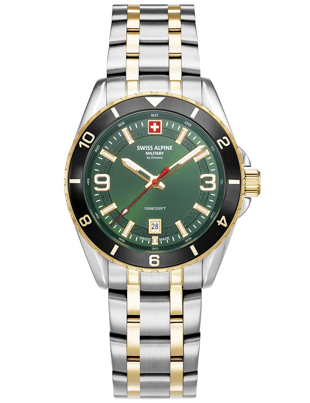 Swiss Alpine Military 7034.1148 vyriškas laikrodis Sierra two tone black 42mm 10ATM