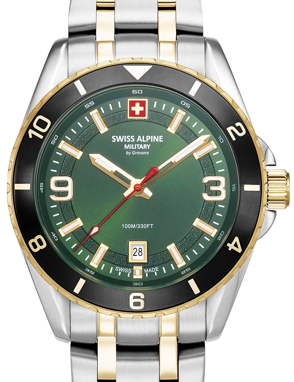 Swiss Alpine Military 7034.1148 vyriškas laikrodis Sierra two tone black 42mm 10ATM
