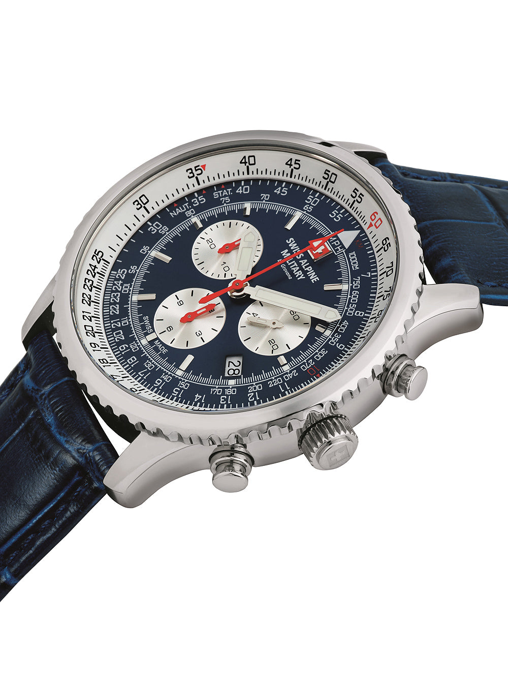 Swiss Alpine Military 7078.9535 chrono vyriškas laikrodis 45mm 10ATM