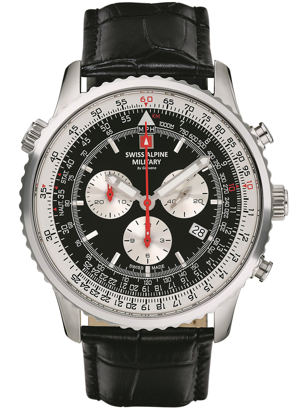 Swiss Alpine Military 7078.9537 chrono vyriškas laikrodis 45mm 10ATM