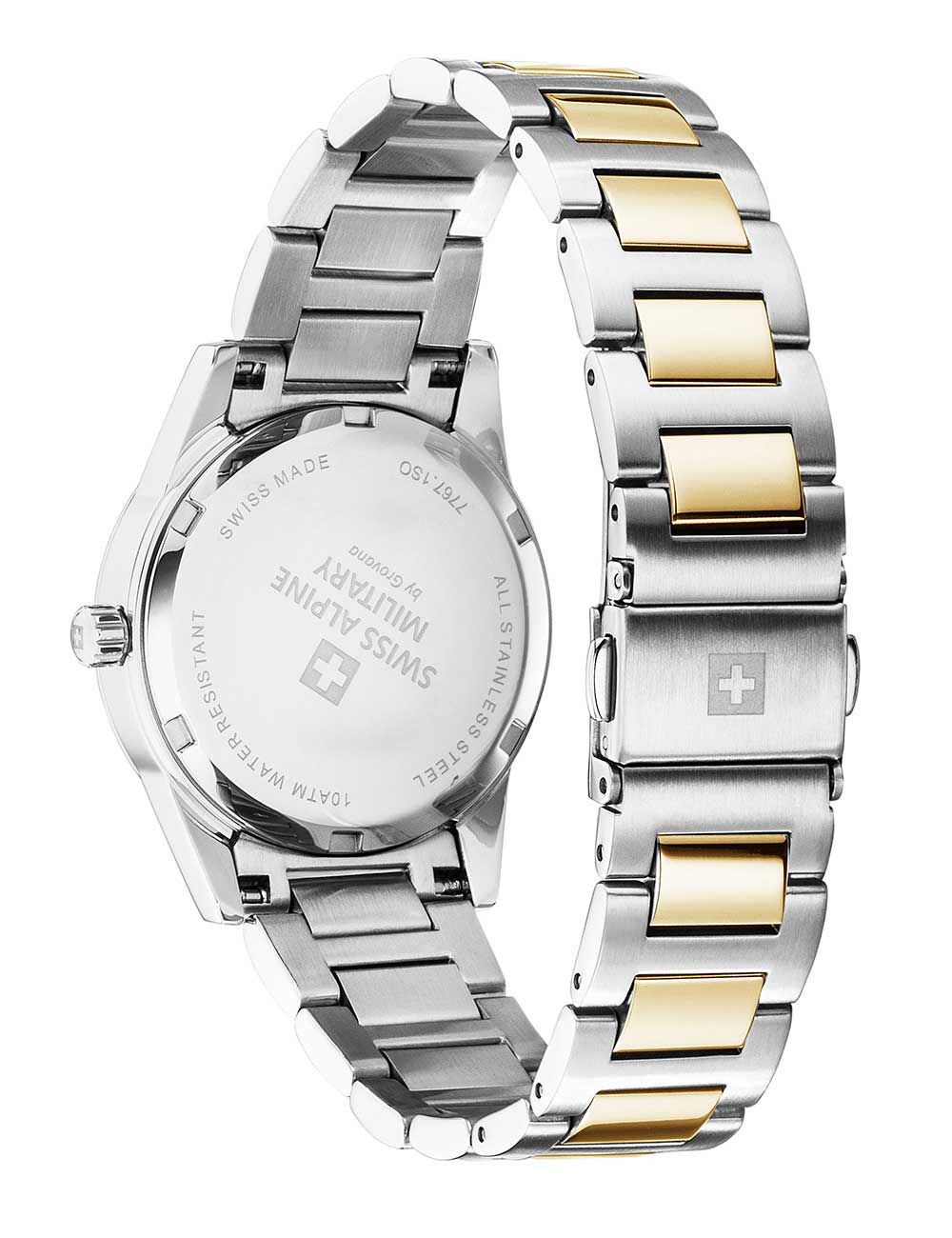 Swiss Alpine Military 7767.1141 moteriškas laikrodis Argos two tone gold 34mm 10ATM