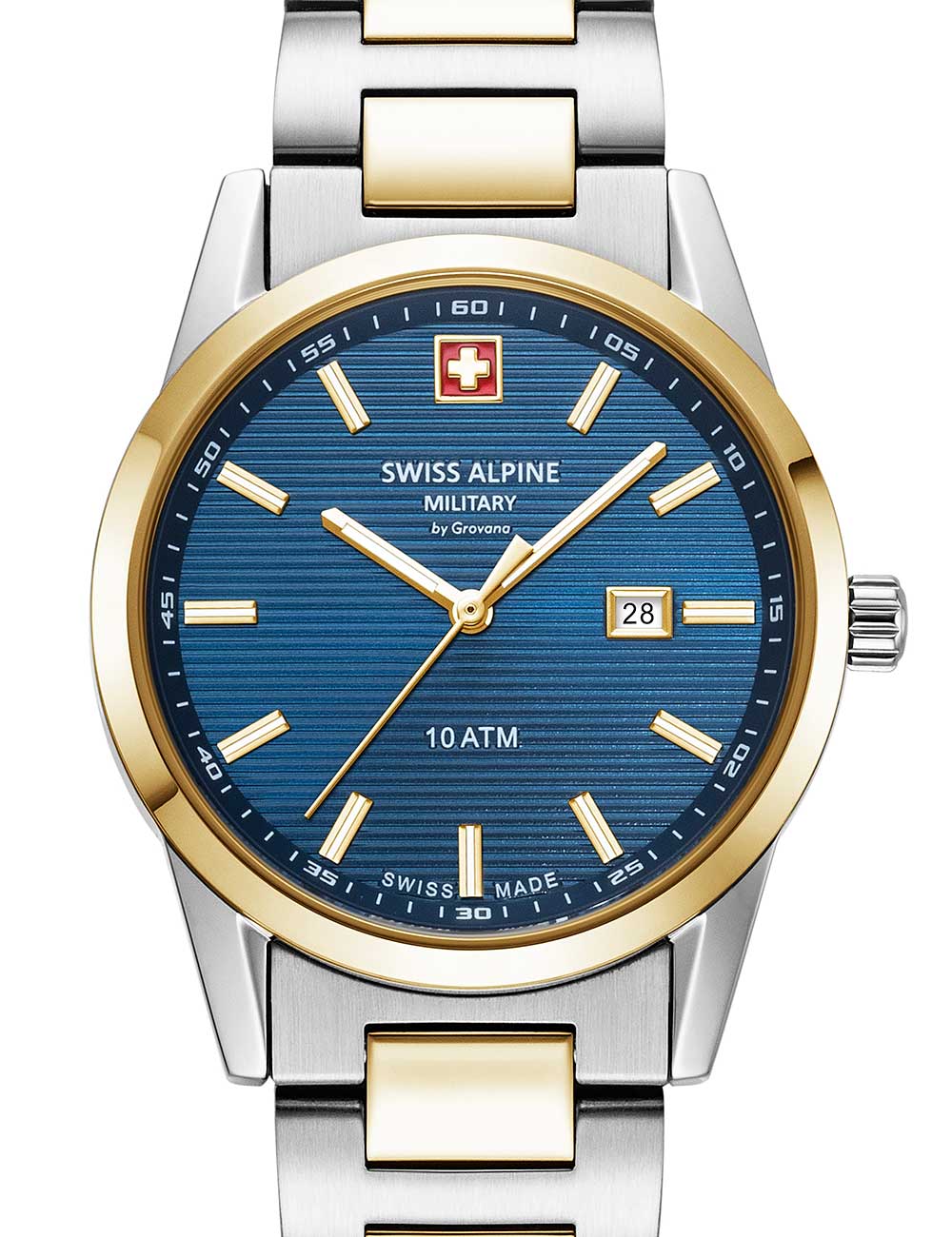 Swiss Alpine Military 7767.1145 moteriškas laikrodis Argos two tone blue 34mm 10ATM