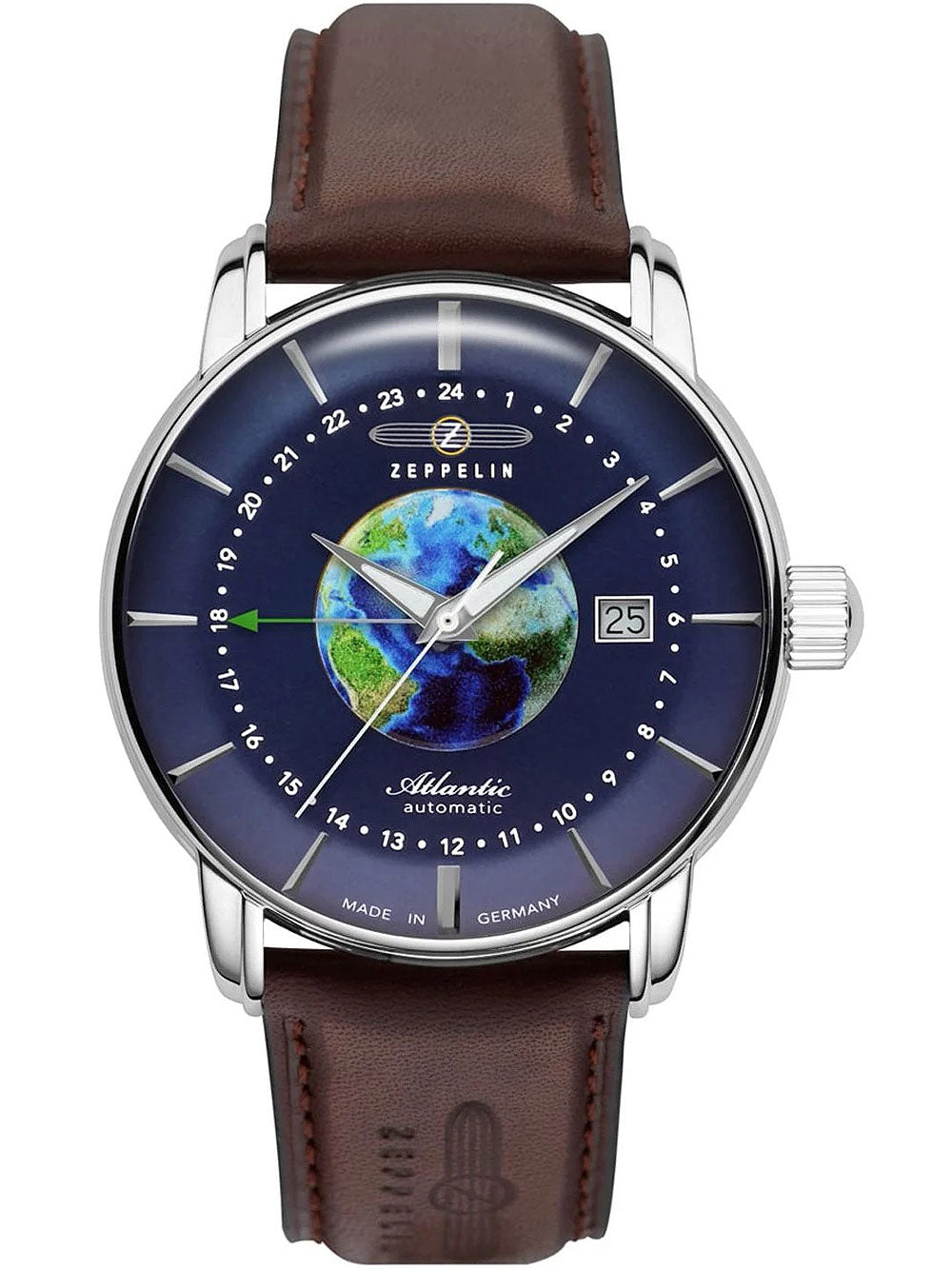 Zeppelin 8468-3 Atlantic Automatic vyriškas laikrodis GMT 43mm 5ATM