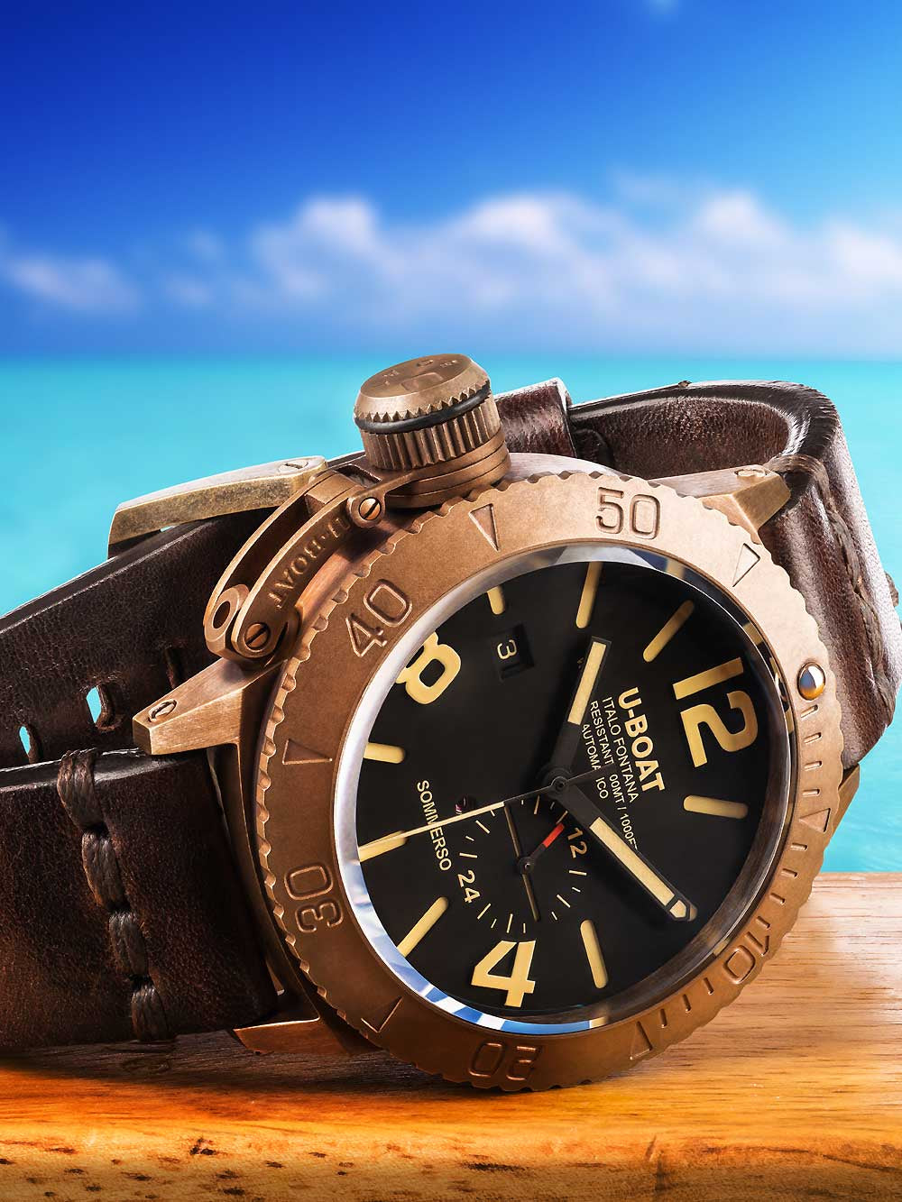 U-Boat 8486 Sommerso bronze Automatic vyriškas laikrodis 46mm 300M