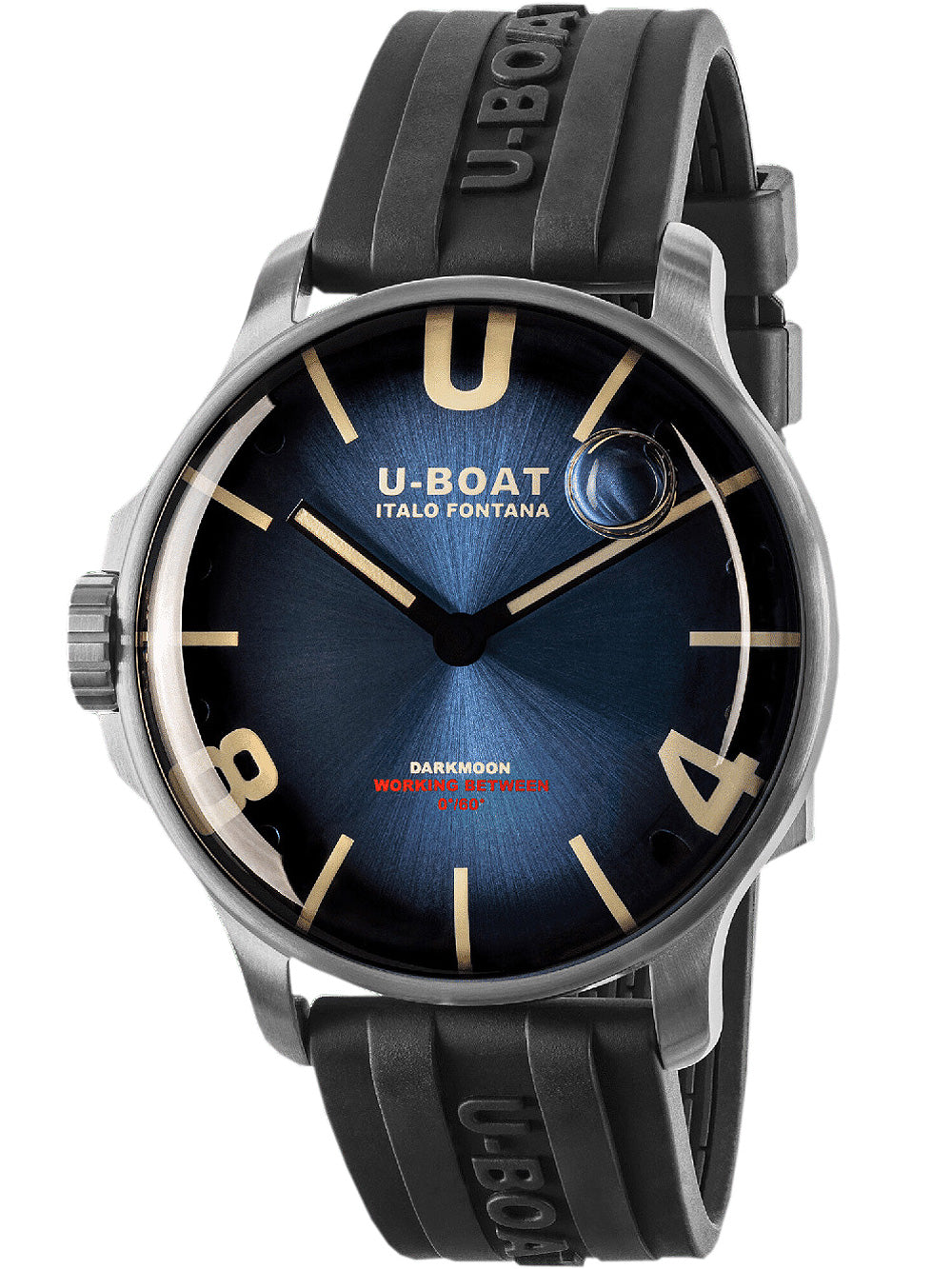 U-Boat 8704/D Darkmoon Blue SS Soleil vyriškas laikrodis 44mm 5ATM