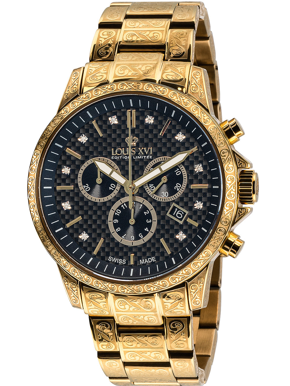 Louis XVI LXVI873.2 Palais Royale Chronograph vyriškas laikrodis 43mm 10ATM