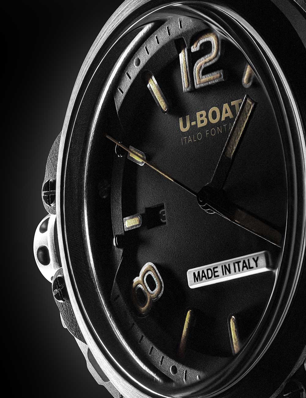U-Boat 8809 Capsule 45 mm SS BK BE Automatic vyriškas laikrodis 10ATM