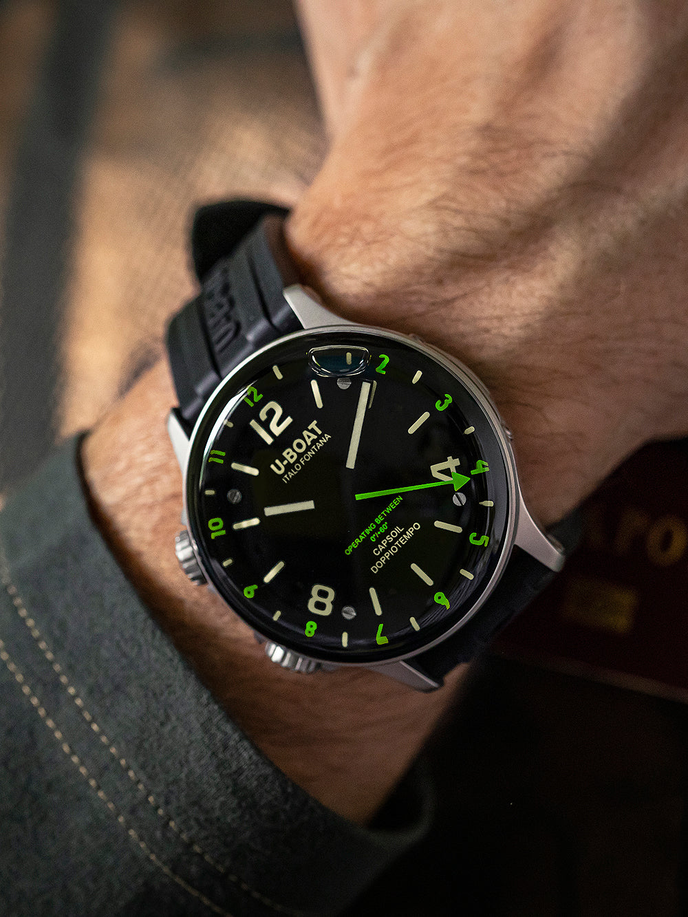 U-Boat 8838/A Capsoil Doppiotempo SS GMT 45mm 10ATM