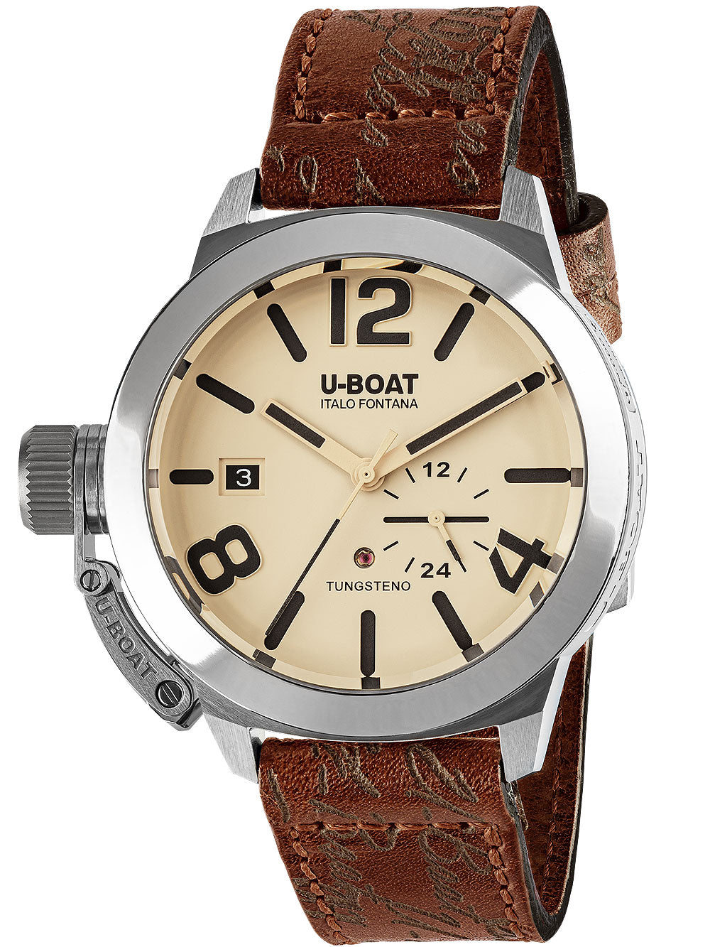 U-Boat 8892 Classico Tungsteno Beige Automatic vyriškas laikrodis 42mm 10ATM