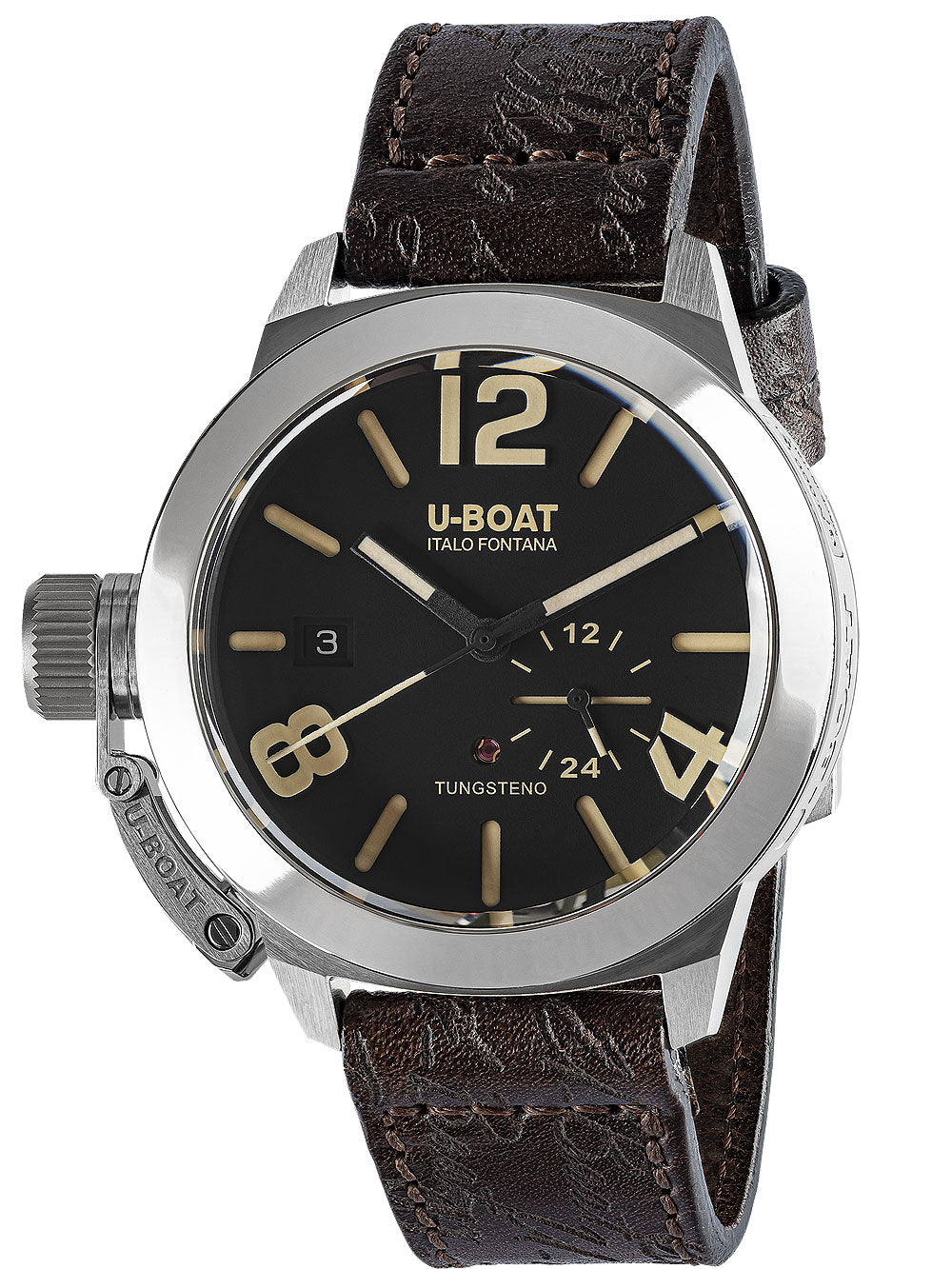 U-Boat 8893 Classico Tungsteno Black Automatic vyriškas laikrodis 42mm 10ATM