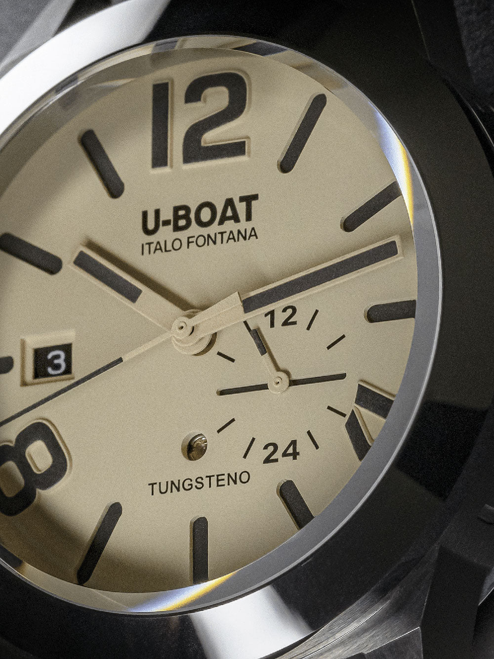 U-Boat 8893 Classico Tungsteno Black Automatic vyriškas laikrodis 42mm 10ATM