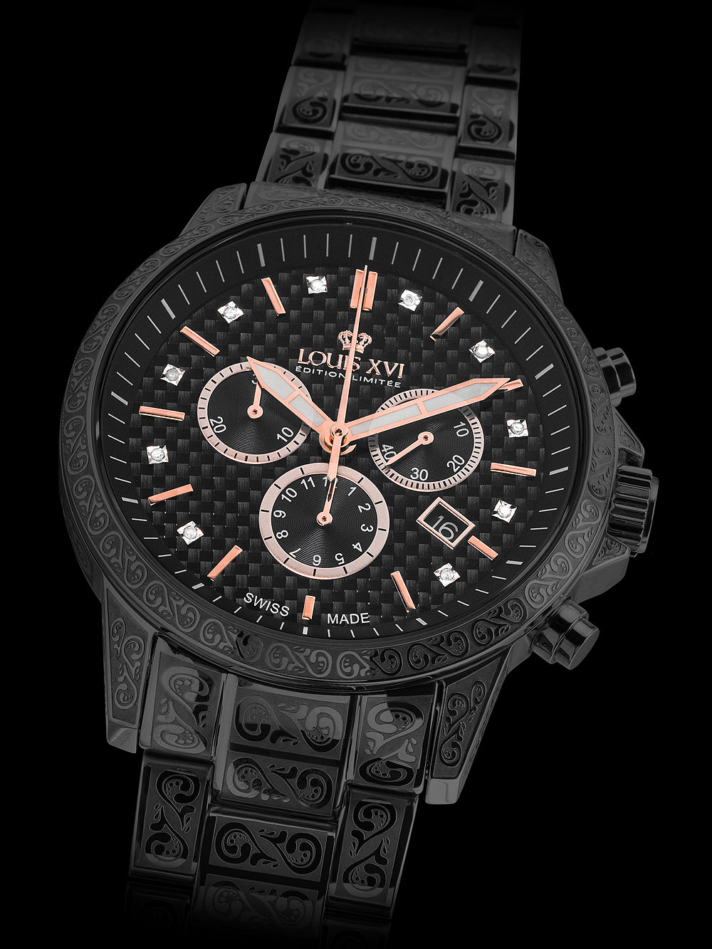 Louis XVI LXVI894 Palais Royale Chronograph vyriškas laikrodis 43mm 5ATM