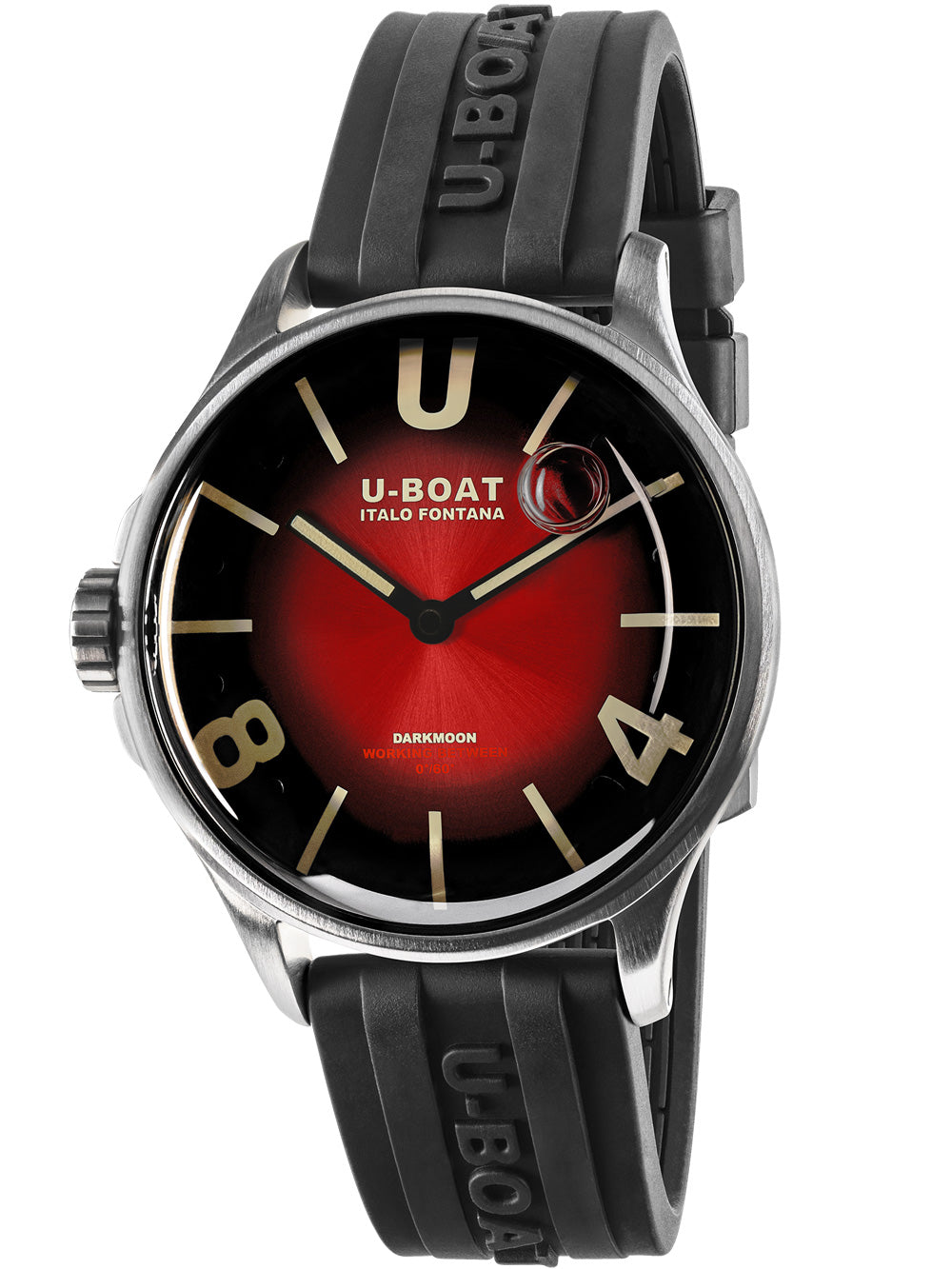 U-Boat 9500 Darkmoon Red SS Soleil vyriškas laikrodis 40mm 5ATM