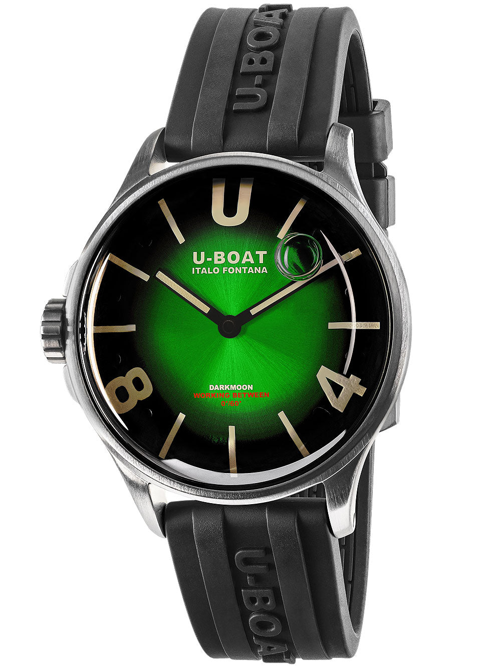 U-Boat 9502 Darkmoon Green SS Soleil vyriškas laikrodis 40mm 5ATM