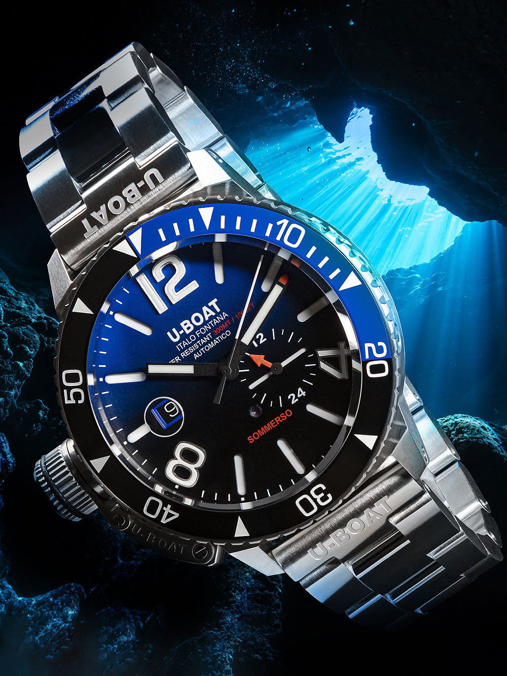 U-Boat 9519/MT Sommerso Automatic vyriškas laikrodis 46mm 30ATM