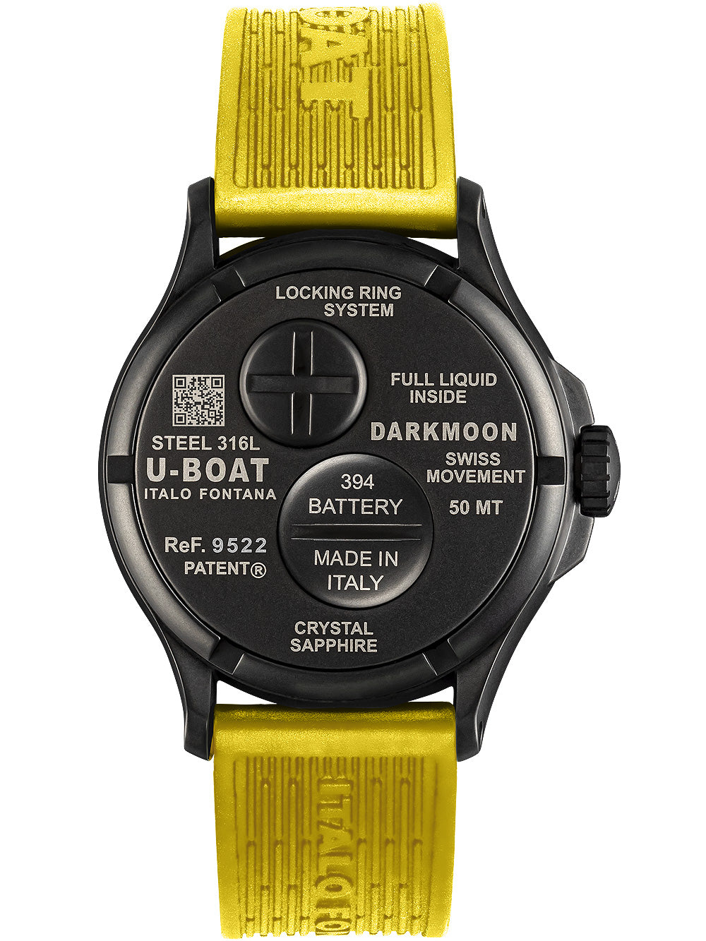 U-Boat 9522/A Darkmoon Yellow IPB vyriškas laikrodis 44mm 5ATM