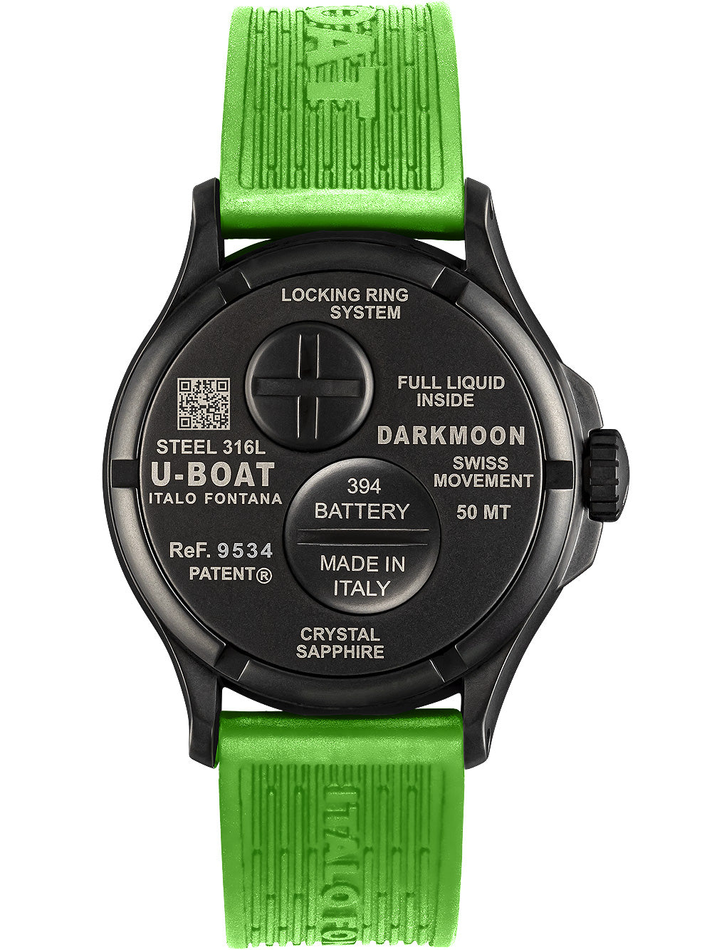 U-Boat 9534/A Darkmoon Green IPB vyriškas laikrodis 44mm 5ATM