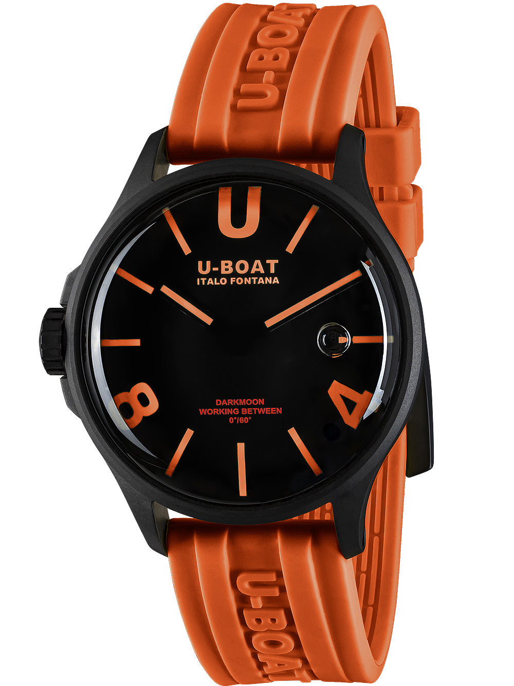 U-Boat 9538 Darkmoon Orange IPB vyriškas laikrodis 44mm 5ATM