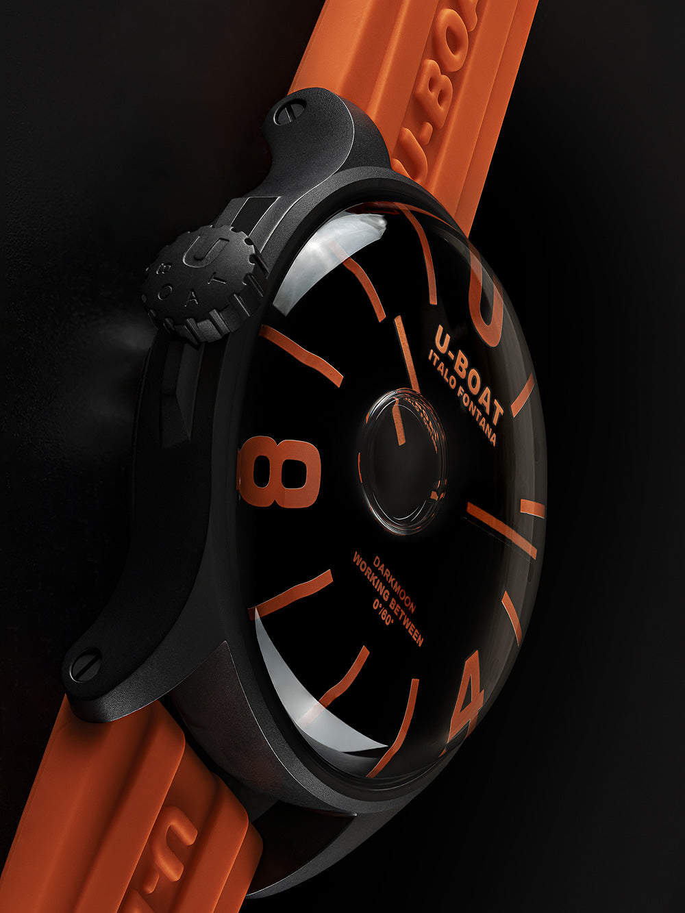U-Boat 9538 Darkmoon Orange IPB vyriškas laikrodis 44mm 5ATM