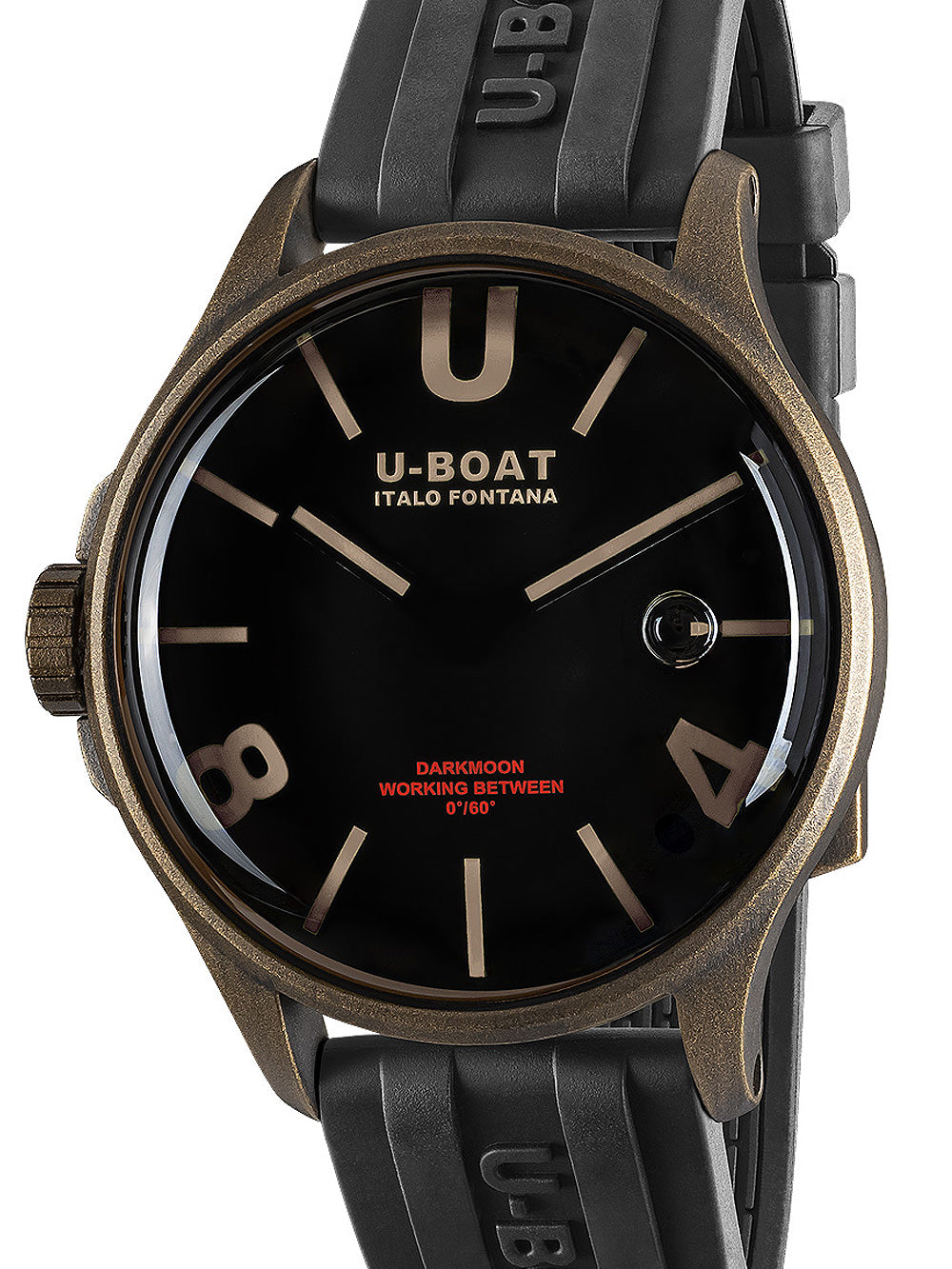 U-Boat 9548 Darkmoon Brown Vintage vyriškas laikrodis 44mm 5ATM