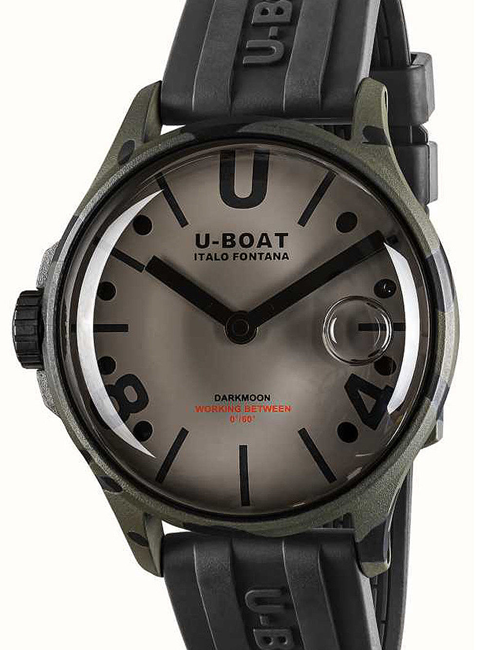 U-Boat 9550 Darkmoon Grey Camouflage vyriškas laikrodis 44mm 5ATM