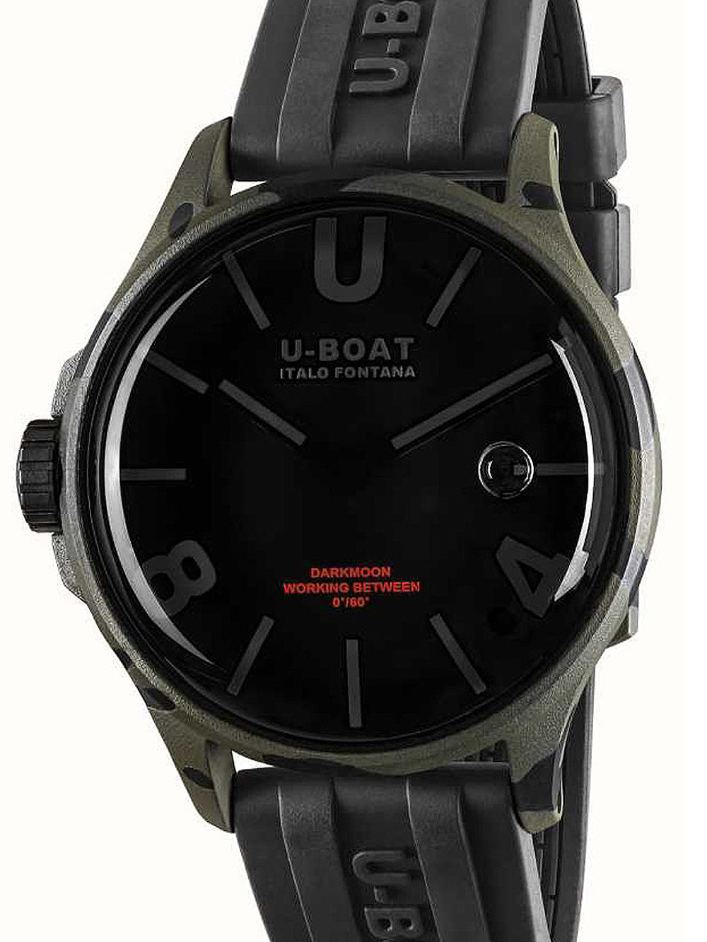 U-Boat 9553 Darkmoon Grey Camouflage vyriškas laikrodis 44mm 5ATM