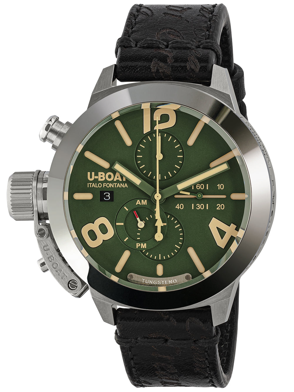 U-Boat 9581 Classico 45 mm Tungsteno CAS Green vyriškas laikrodis 10ATM