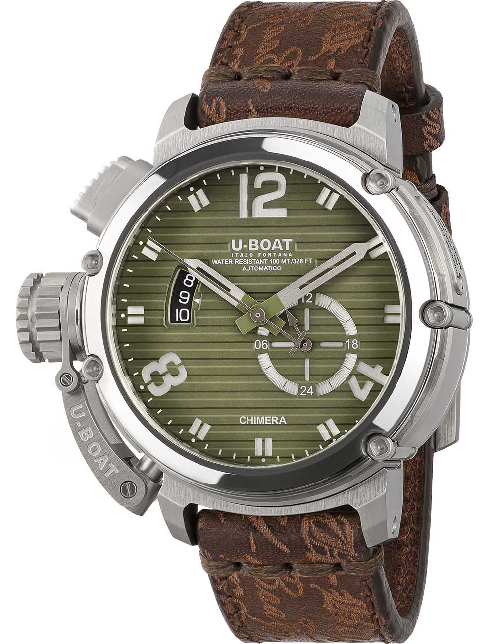U-Boat 9604 vyriškas laikrodis Chimera 46mm SS green Automatic 10ATM