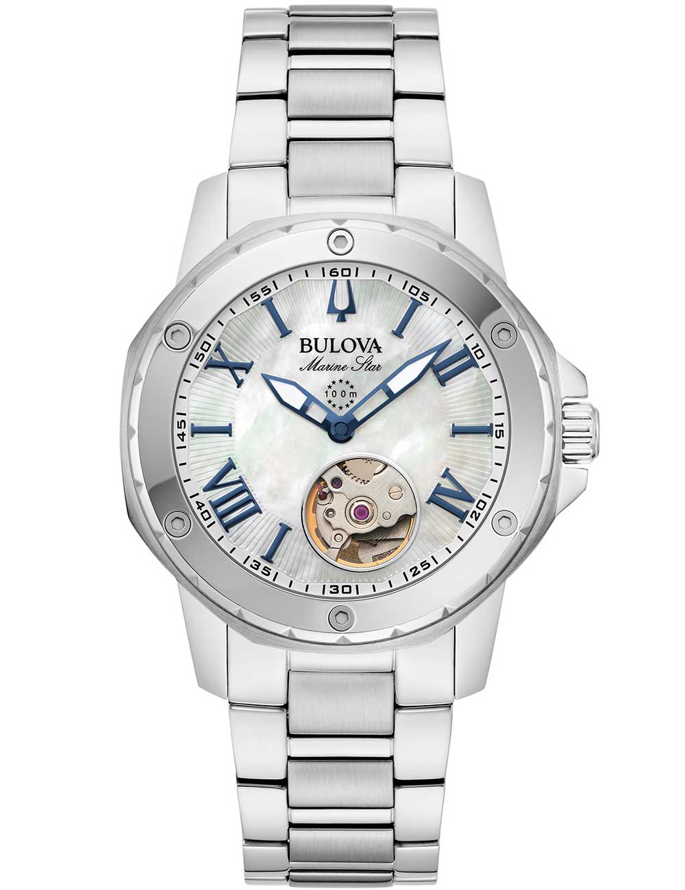 Bulova 96L326 moteriškas laikrodis Marine Star Automatic 35mm 10ATM