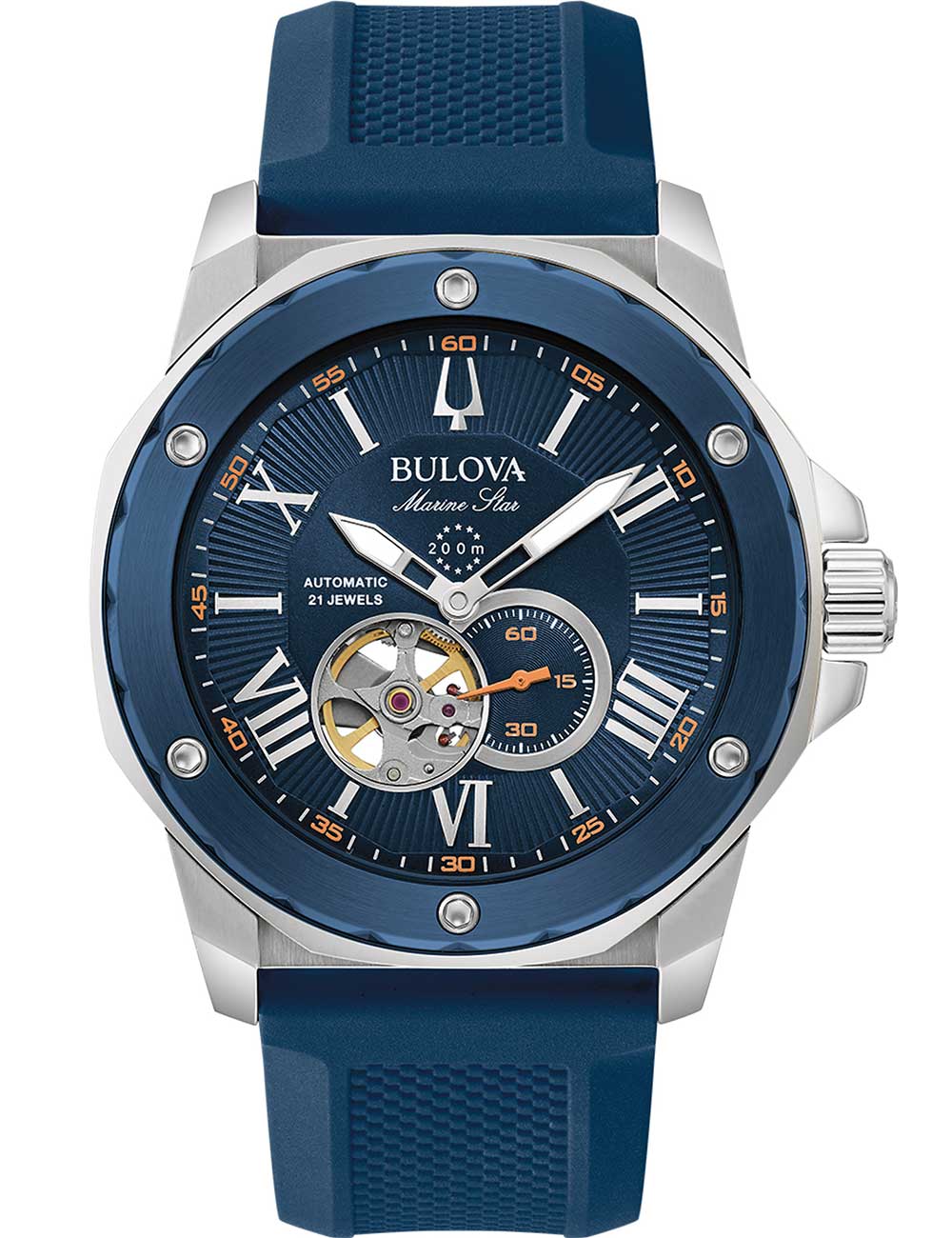 Bulova 98A303 vyriškas laikrodis Marine Star Automatic 45mm 20ATM