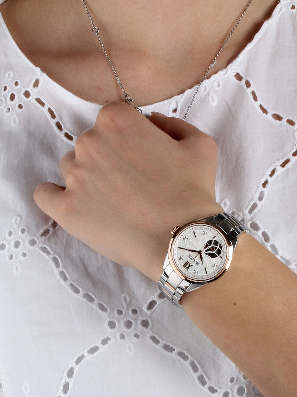 Bulova 98P170 Classic Automatic moteriškas laikrodis 34mm 3ATM