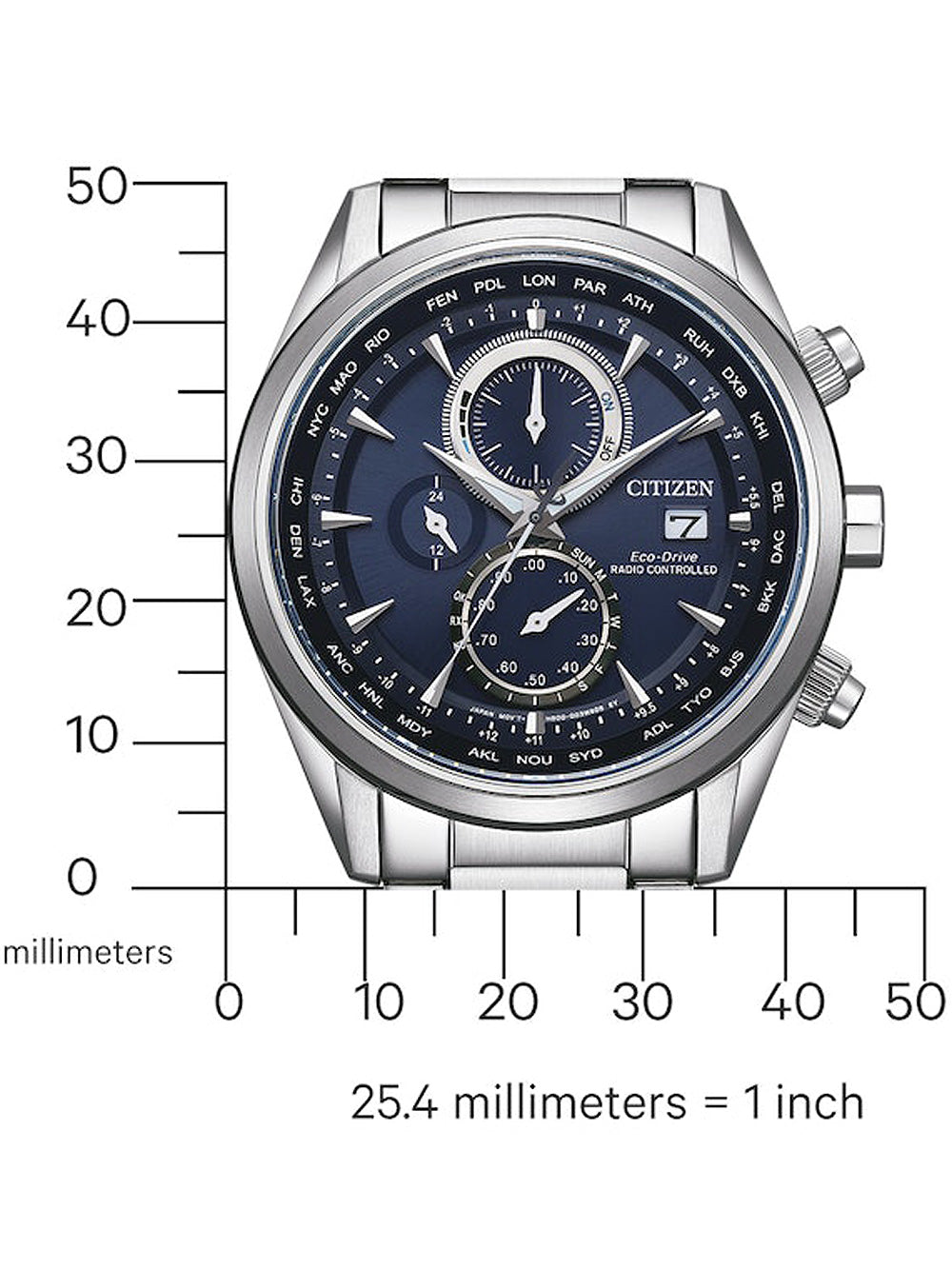 Citizen AT8260-85L Eco-Drive Chronograph vyriškas laikrodis Radio Controlled laikrodis