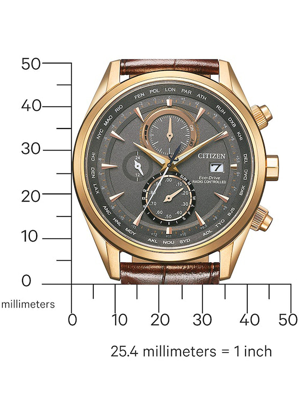 Citizen AT8263-10H Eco-Drive Chronograph vyriškas laikrodis Radio Controlled laikrodis