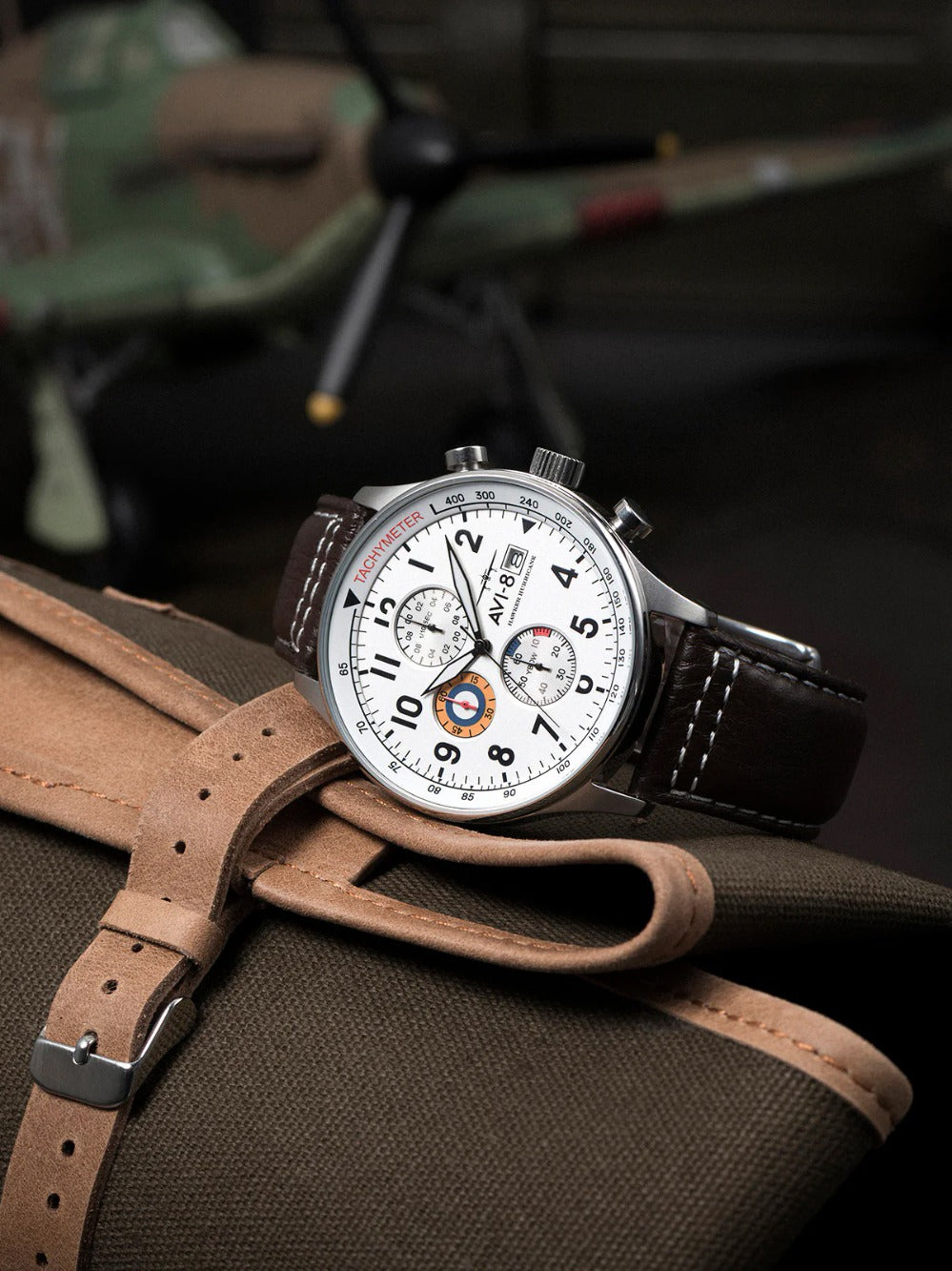 AVI-8 AV-4011-01 Hawker Hurricane Chronograph 43mm 5 ATM