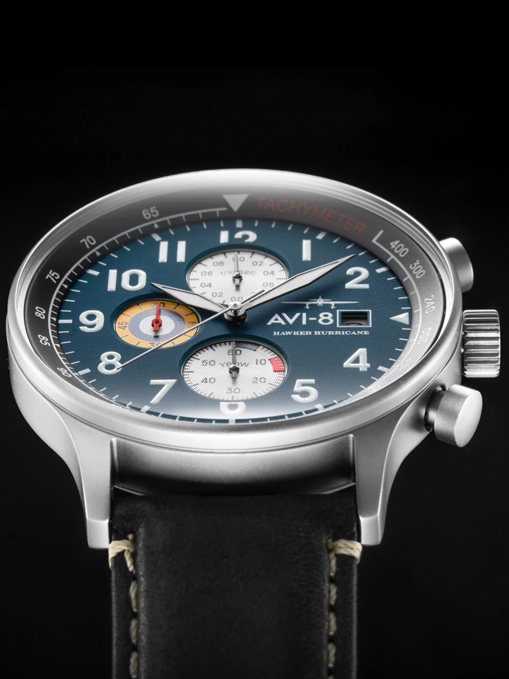 AVI-8 AV-4011-01 vyriškas laikrodis Hawker Hurricane Classic Chronograph 43mm 5ATM