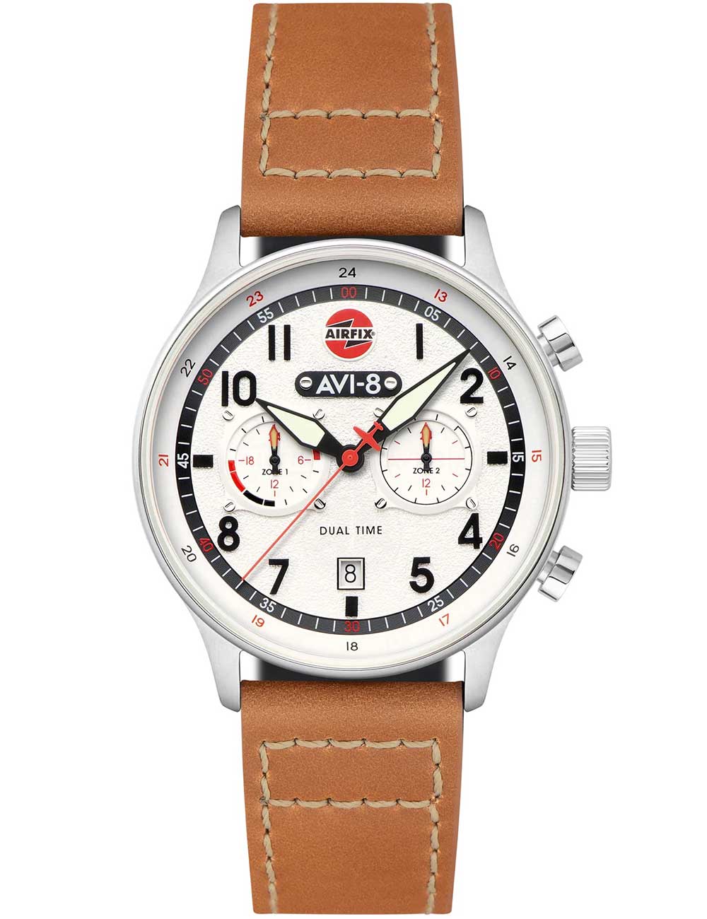 AVI-8 AV-4088-06 vyriškas laikrodis Hawker Hurricane Dual-Time Chronograph 43mm 5ATM