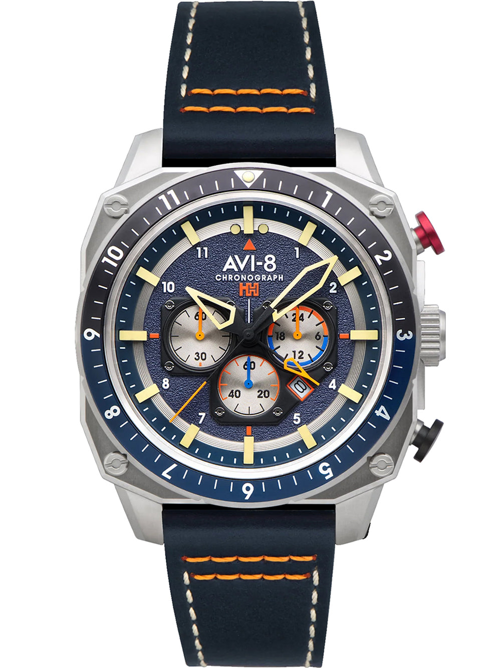 AVI-8 AV-4100-02 vyriškas laikrodis Hawker Hunter Dual Time Chronograph 43mm 5ATM