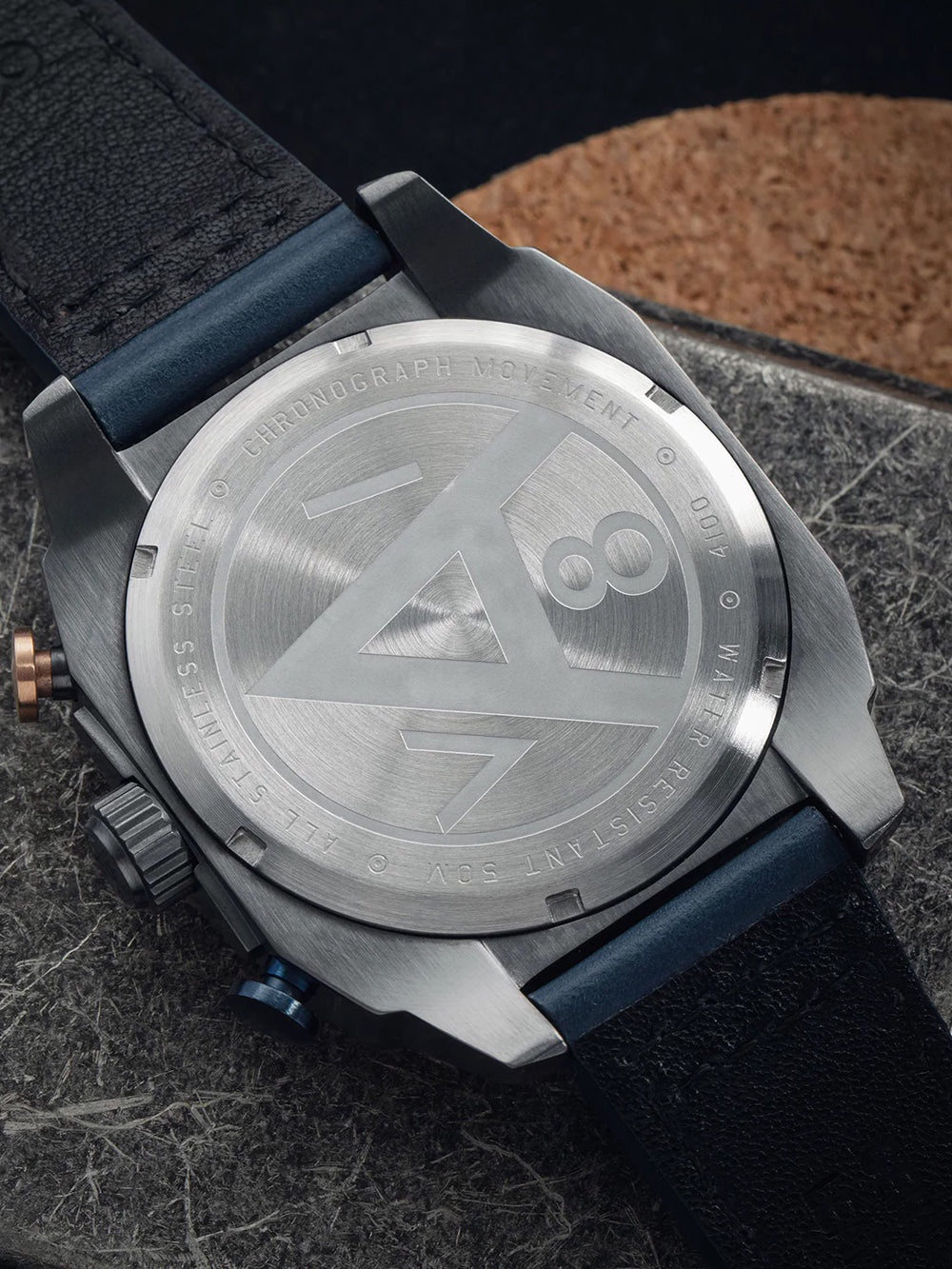 AVI-8 AV-4100-07 vyriškas laikrodis Hawker Hunter Dual Time Chronograph 43mm 5ATM
