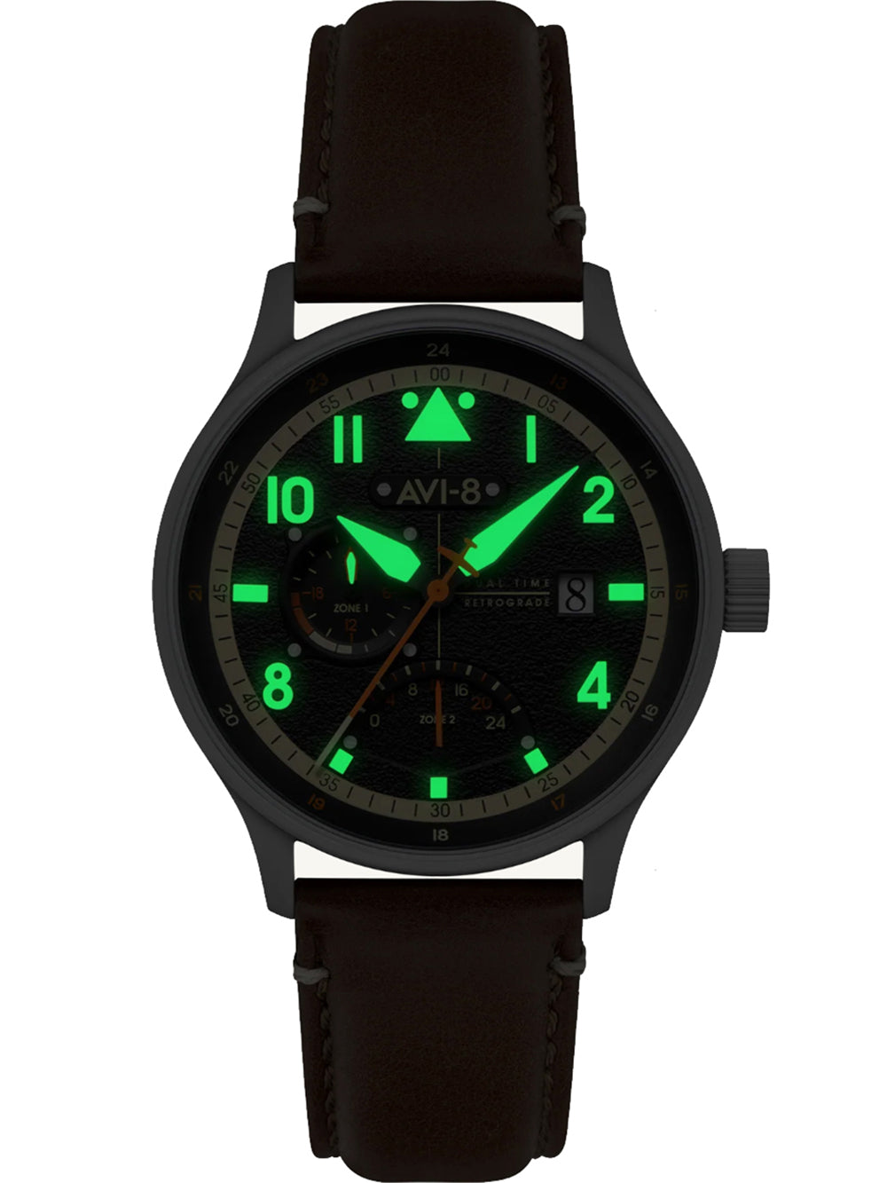AVI-8 AV-4101-0B vyriškas laikrodis Hawker Hurricane McKellar Dual Time 44mm 5ATM