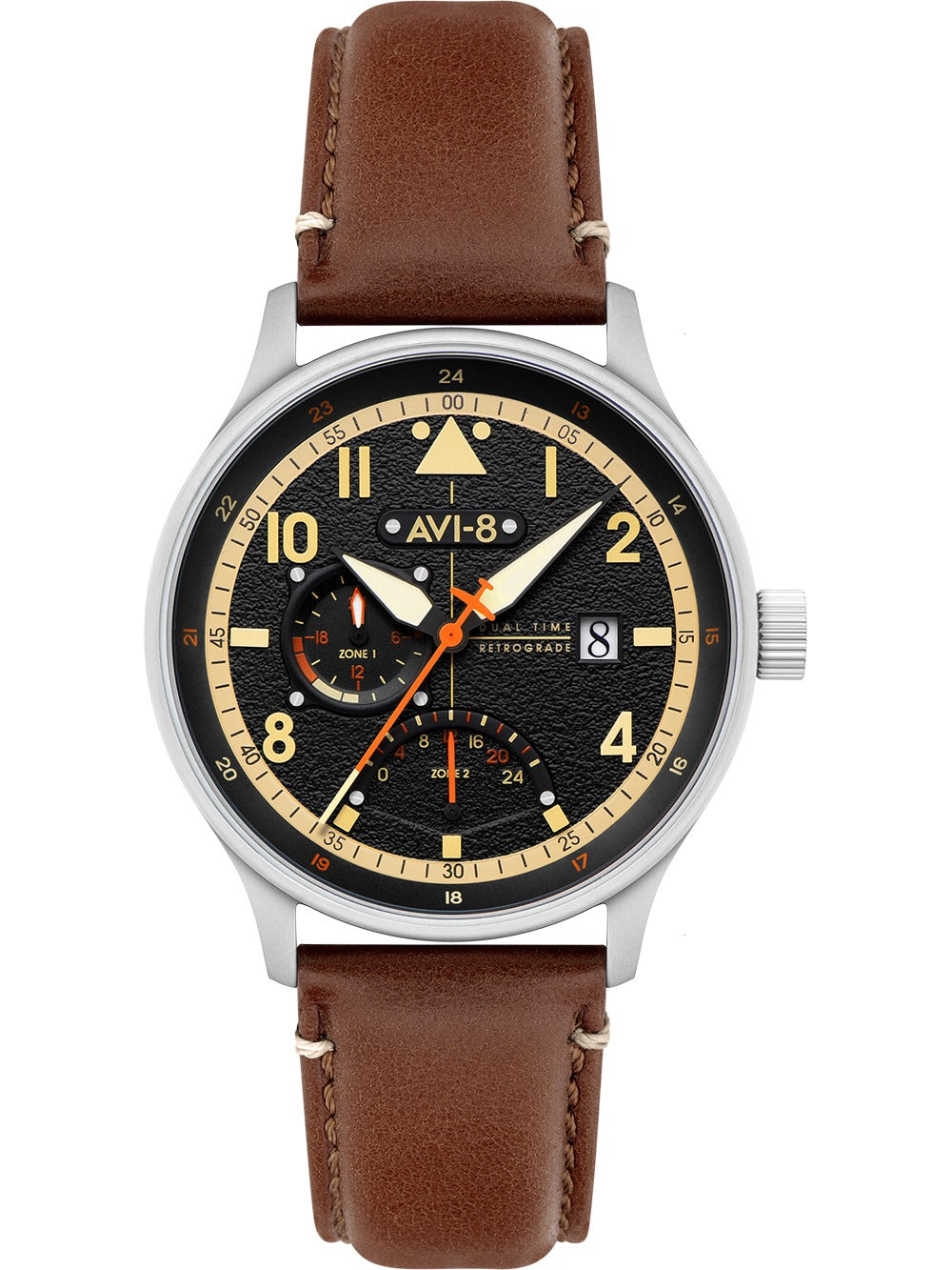 AVI-8 AV-4101-0B vyriškas laikrodis Hawker Hurricane McKellar Dual Time 44mm 5ATM