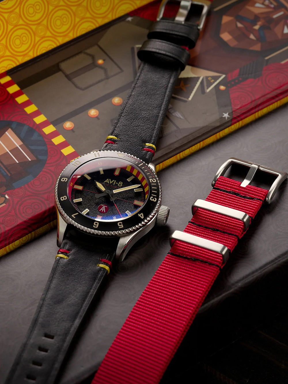 AVI-8 AV-4103-01 Tuskegee Airmen Limited Edition vyriškas laikrodis 40mm 5ATM