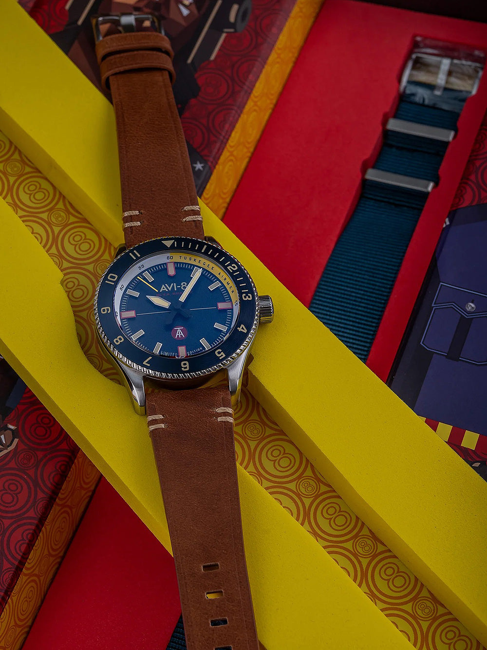 AVI-8 AV-4103-02 Tuskegee Airmen Limited Edition vyriškas laikrodis 40mm 5ATM