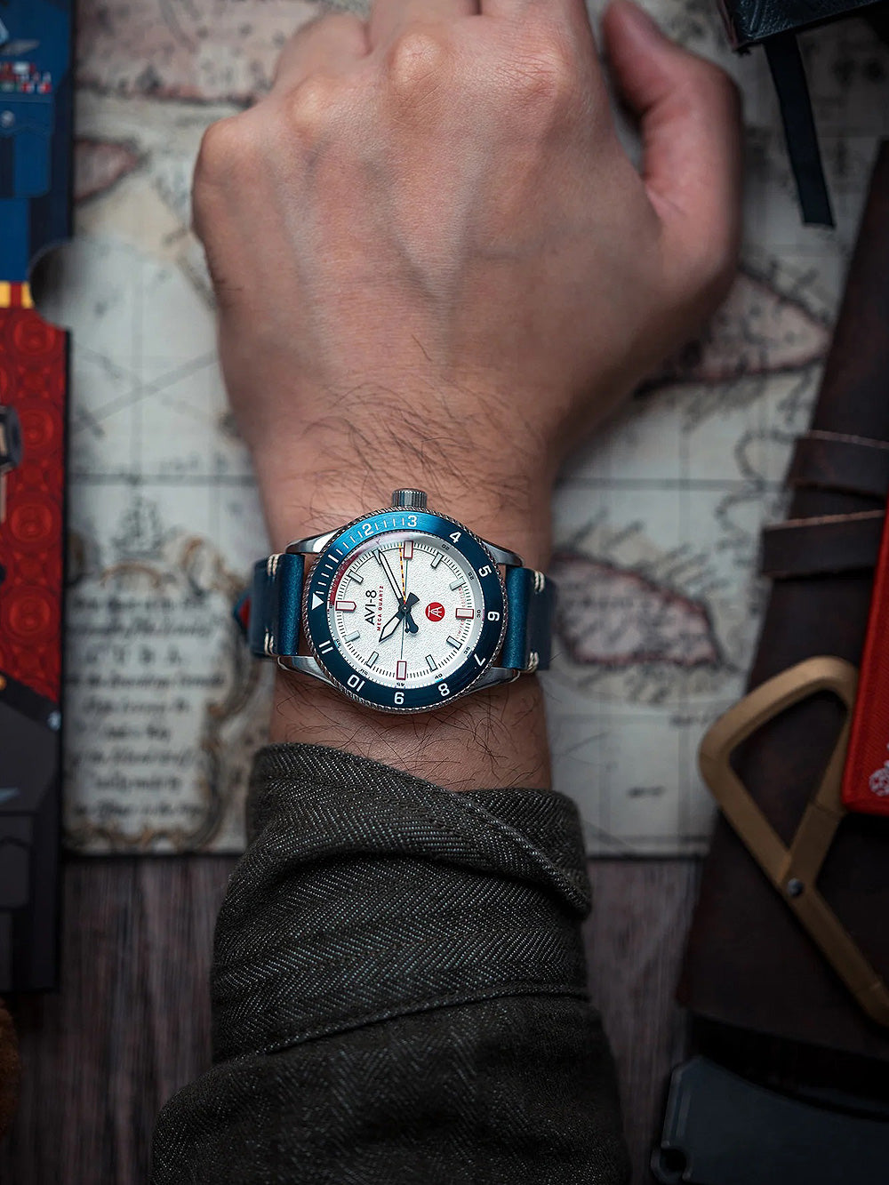 AVI-8 AV-4103-03 Tuskegee Airmen Limited Edition vyriškas laikrodis 40mm 5ATM