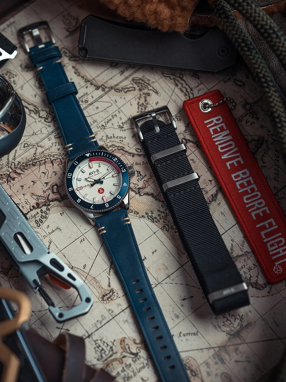 AVI-8 AV-4103-03 Tuskegee Airmen Limited Edition vyriškas laikrodis 40mm 5ATM