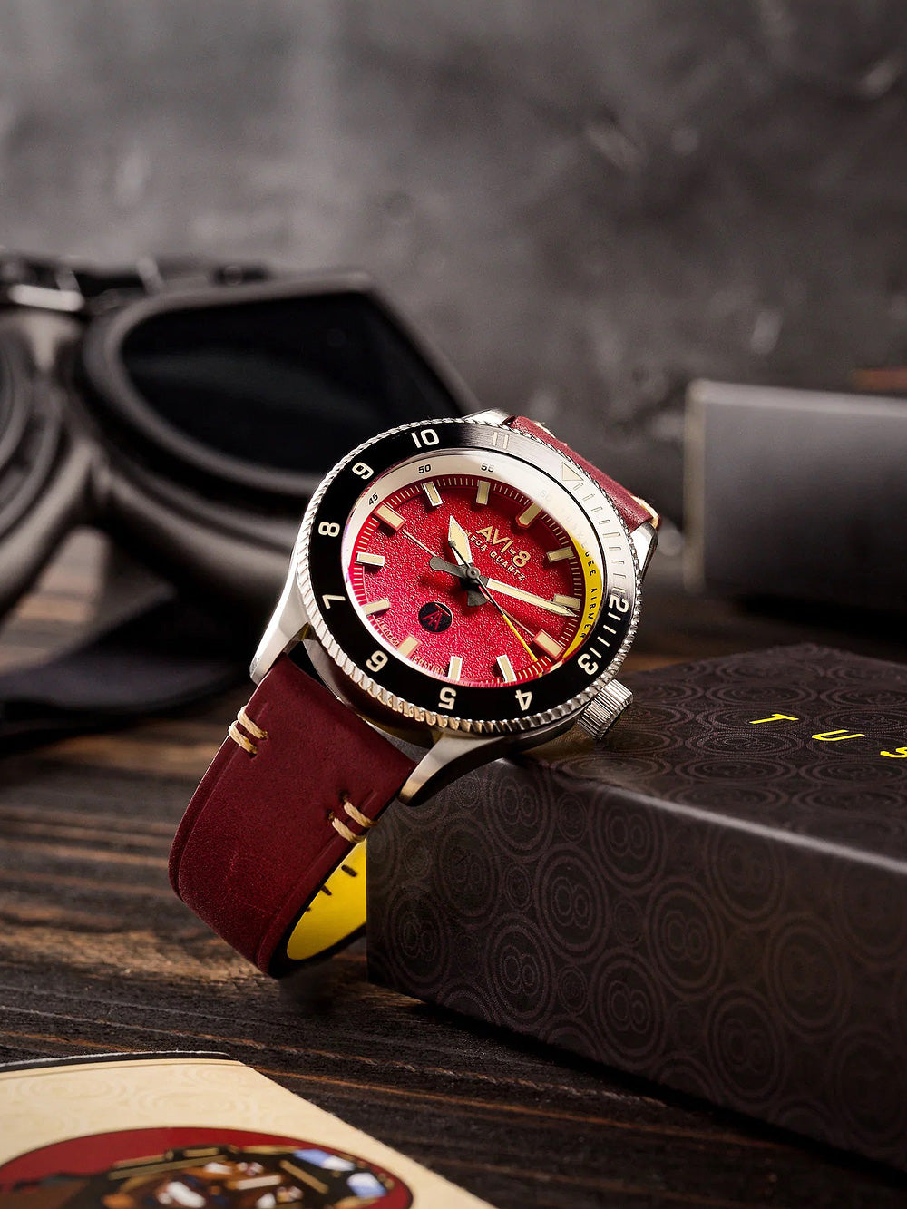AVI-8 AV-4103-04 Tuskegee Airmen Limited Edition vyriškas laikrodis 40mm 5ATM