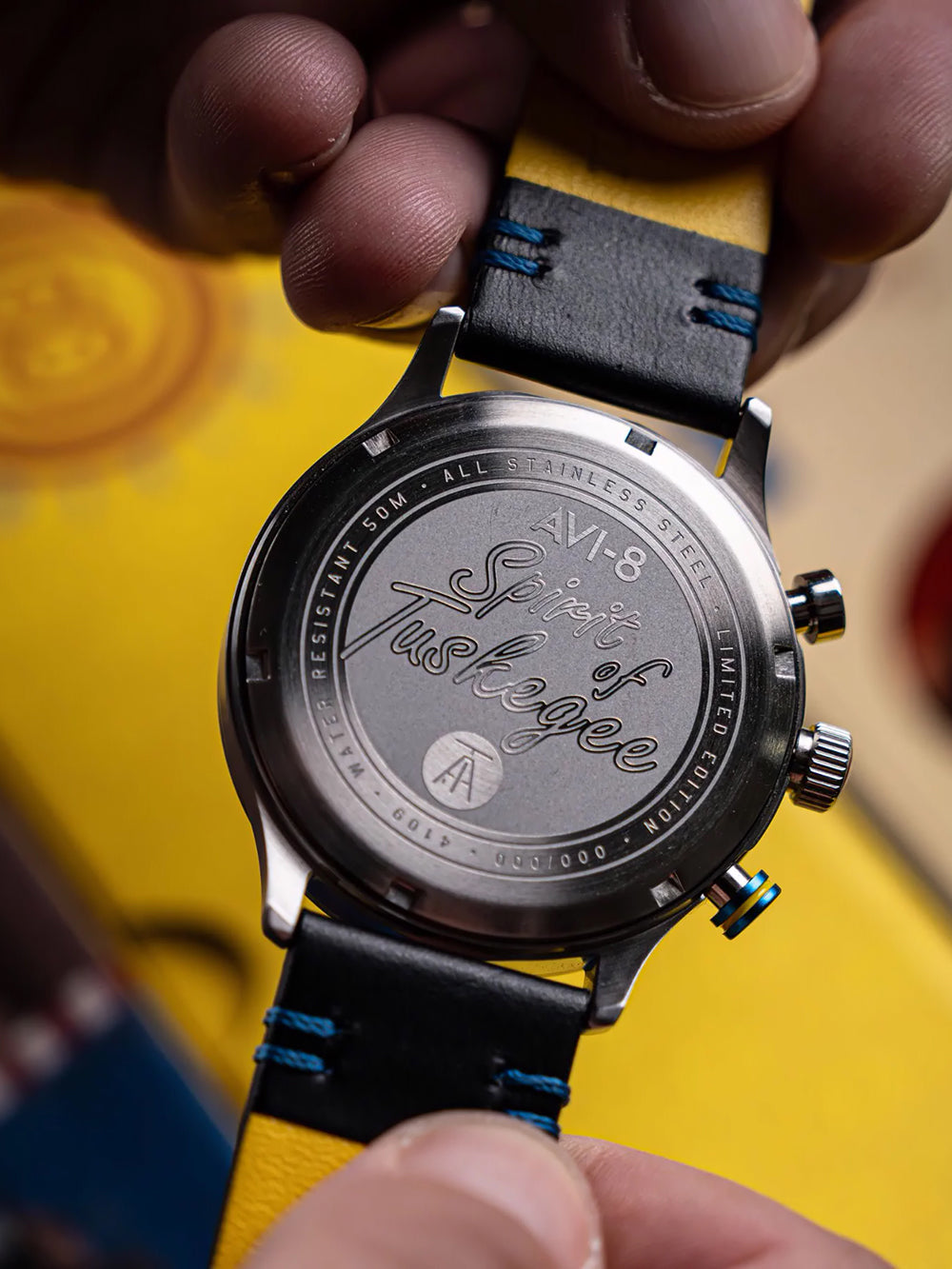 AVI-8 AV-4109-03 vyriškas laikrodis Flyboy Spirit of Tuskegee Limited Chrono 44mm 5ATM